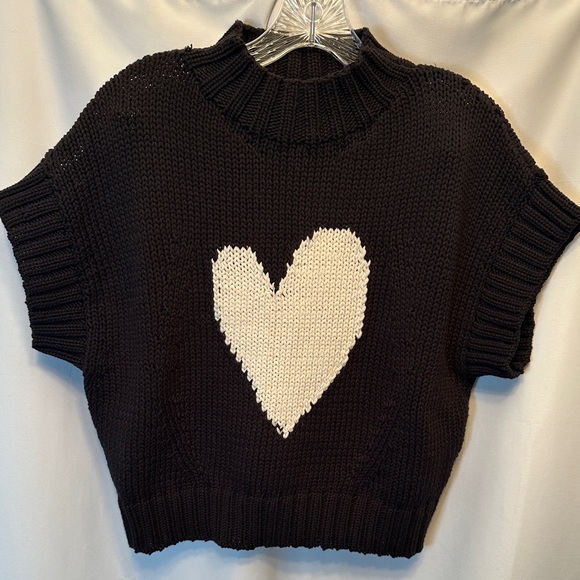 Anthropologie Maeve Size M The Pippa Mock-Neck Sweater Extended Shoulder Black - Picture 5 of 10